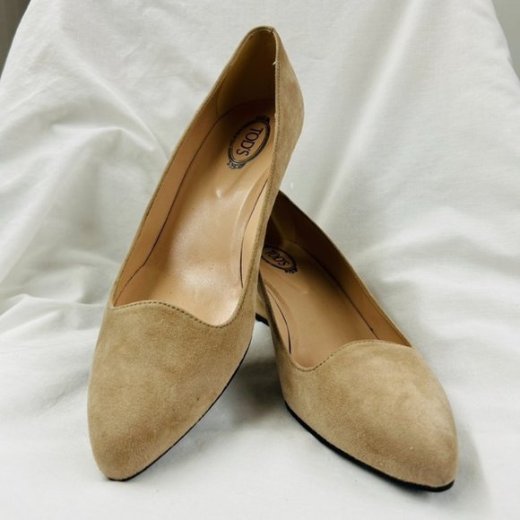 Tod's tan suede wedge pump, size EU 40 - Picture 1 of 9